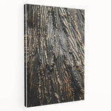Rustic Textured Abstract Wall Art – Farmhouse Decor with Wood Finish