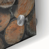 Textured Wood Logs: Rustic Farmhouse Wall Art Print