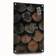 Textured Wood Logs: Rustic Farmhouse Wall Art Print