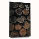 Textured Wood Logs: Rustic Farmhouse Wall Art Print