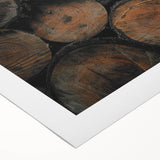 Textured Wood Logs: Rustic Farmhouse Wall Art Print