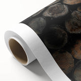 Textured Wood Logs: Rustic Farmhouse Wall Art Print