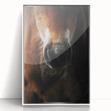 Close-Up Horse Muzzle: Rustic Farmhouse Art Print