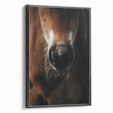 Close-Up Horse Muzzle: Rustic Farmhouse Art Print