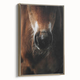 Close-Up Horse Muzzle: Rustic Farmhouse Art Print
