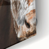 Rustic Cow Close-Up Wall Art – Farmhouse Animal Decor for Cozy Spaces