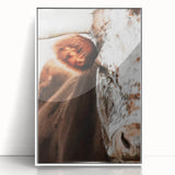 Rustic Cow Close-Up Wall Art – Farmhouse Animal Decor for Cozy Spaces