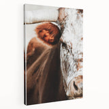 Rustic Cow Close-Up Wall Art – Farmhouse Animal Decor for Cozy Spaces