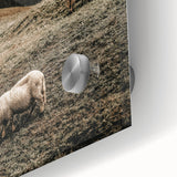 Rustic Sheep in Mountain Landscape – Farmhouse Pastoral Wall Art