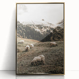 Rustic Sheep in Mountain Landscape – Farmhouse Pastoral Wall Art