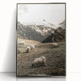 Rustic Sheep in Mountain Landscape – Farmhouse Pastoral Wall Art