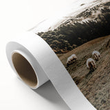 Rustic Sheep in Mountain Landscape – Farmhouse Pastoral Wall Art