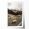 Rustic Sheep in Mountain Landscape – Farmhouse Pastoral Wall Art