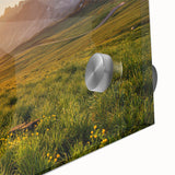 Rustic Landscape Wall Art – Golden Mountain Sunrise for Rustic Decor