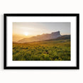 Rustic Landscape Wall Art – Golden Mountain Sunrise for Rustic Decor