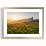 Rustic Landscape Wall Art – Golden Mountain Sunrise for Rustic Decor