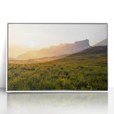 Rustic Landscape Wall Art – Golden Mountain Sunrise for Rustic Decor