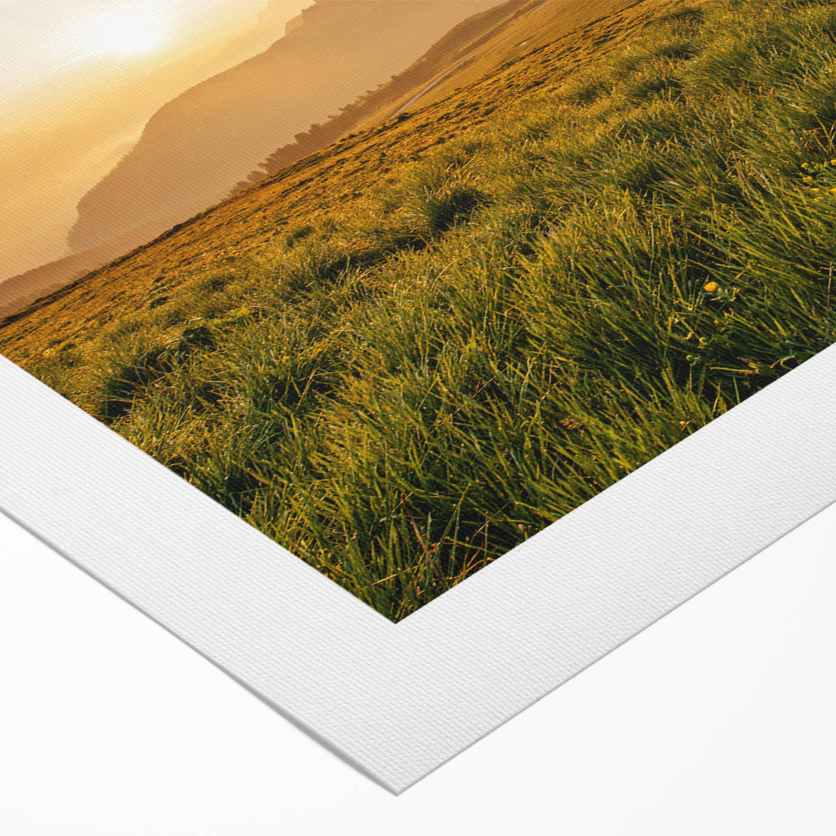Rustic Landscape Wall Art – Golden Mountain Sunrise for Rustic Decor