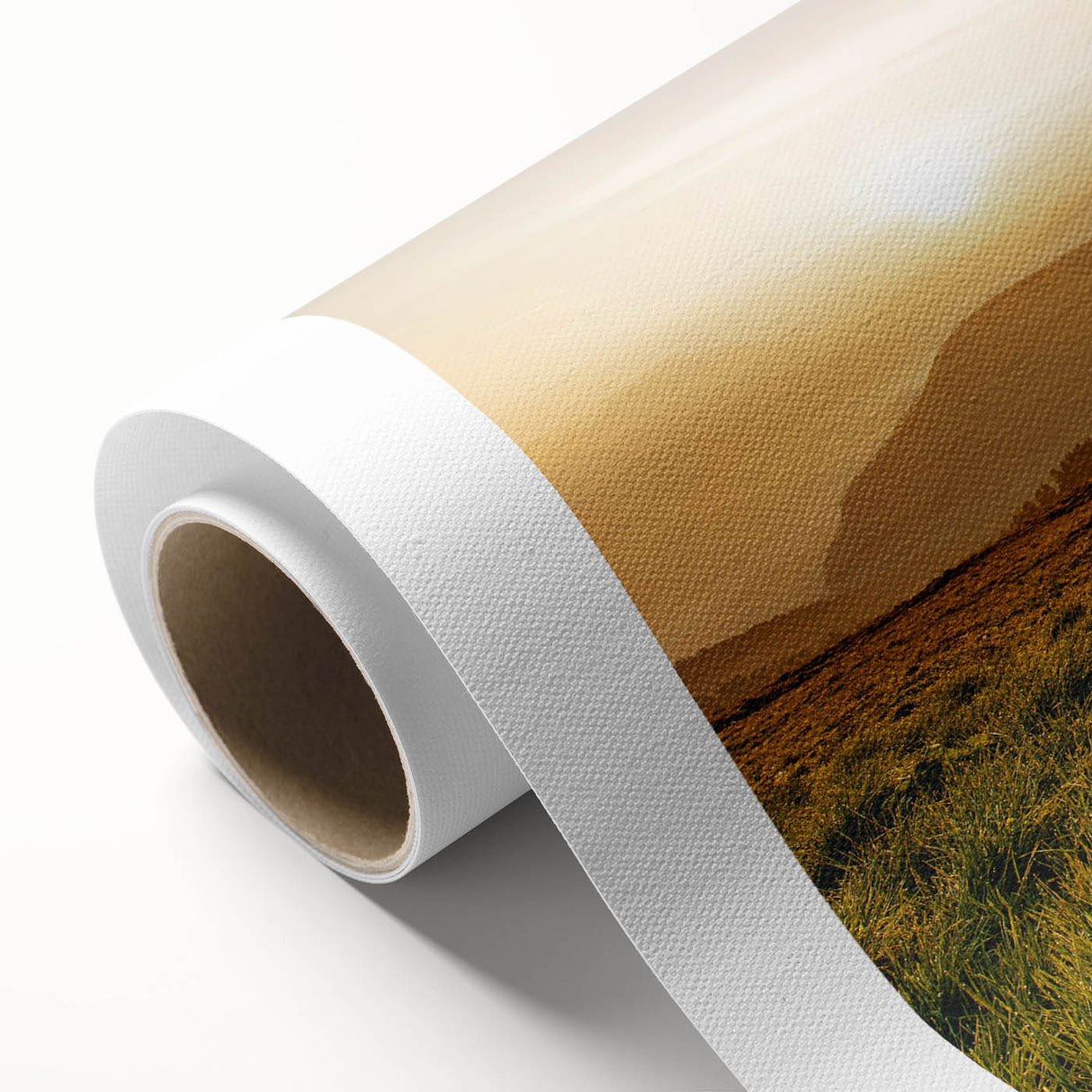 Rustic Landscape Wall Art – Golden Mountain Sunrise for Rustic Decor