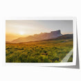 Rustic Landscape Wall Art – Golden Mountain Sunrise for Rustic Decor