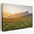 Rustic Landscape Wall Art – Golden Mountain Sunrise for Rustic Decor