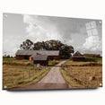 Rustic Farmhouse Wall Art – Red Barns and Countryside Road for Rustic Decor