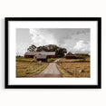 Rustic Farmhouse Wall Art – Red Barns and Countryside Road for Rustic Decor