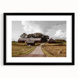 Rustic Farmhouse Wall Art – Red Barns and Countryside Road for Rustic Decor