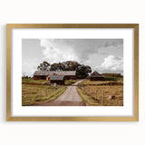 Rustic Farmhouse Wall Art – Red Barns and Countryside Road for Rustic Decor