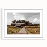 Rustic Farmhouse Wall Art – Red Barns and Countryside Road for Rustic Decor