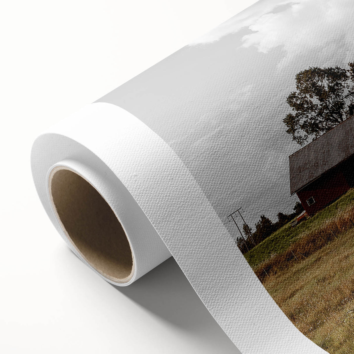 Rustic Farmhouse Wall Art – Red Barns and Countryside Road for Rustic Decor