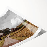 Rustic Farmhouse Wall Art – Red Barns and Countryside Road for Rustic Decor