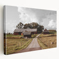Rustic Farmhouse Wall Art – Red Barns and Countryside Road for Rustic Decor