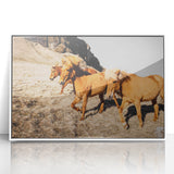 Rustic Horse Wall Art – Wild Horses Running in a Countryside Scene