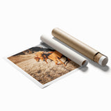 Rustic Horse Wall Art – Wild Horses Running in a Countryside Scene