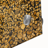 Rustic Log Pile Wall Art – Stacked Firewood for Cozy Farmhouse Decor