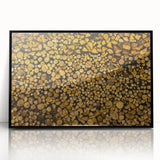 Rustic Log Pile Wall Art – Stacked Firewood for Cozy Farmhouse Decor