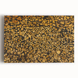 Rustic Log Pile Wall Art – Stacked Firewood for Cozy Farmhouse Decor