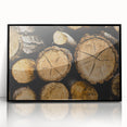 Rustic Log Close-Up Wall Art – Textured Firewood for Farmhouse Decor