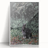 Forest Rabbit: Serene Rustic Nature Wall Art Print