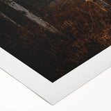 Rustic Nature Wall Art – Weathered Wooden Fence Posts in Forest Scene