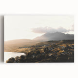 Rustic Countryside Landscape Wall Art – Rolling Hills and Mountain View