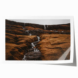 Rustic Mountain Waterfall Wall Art – Rugged Landscape with Cascading Water