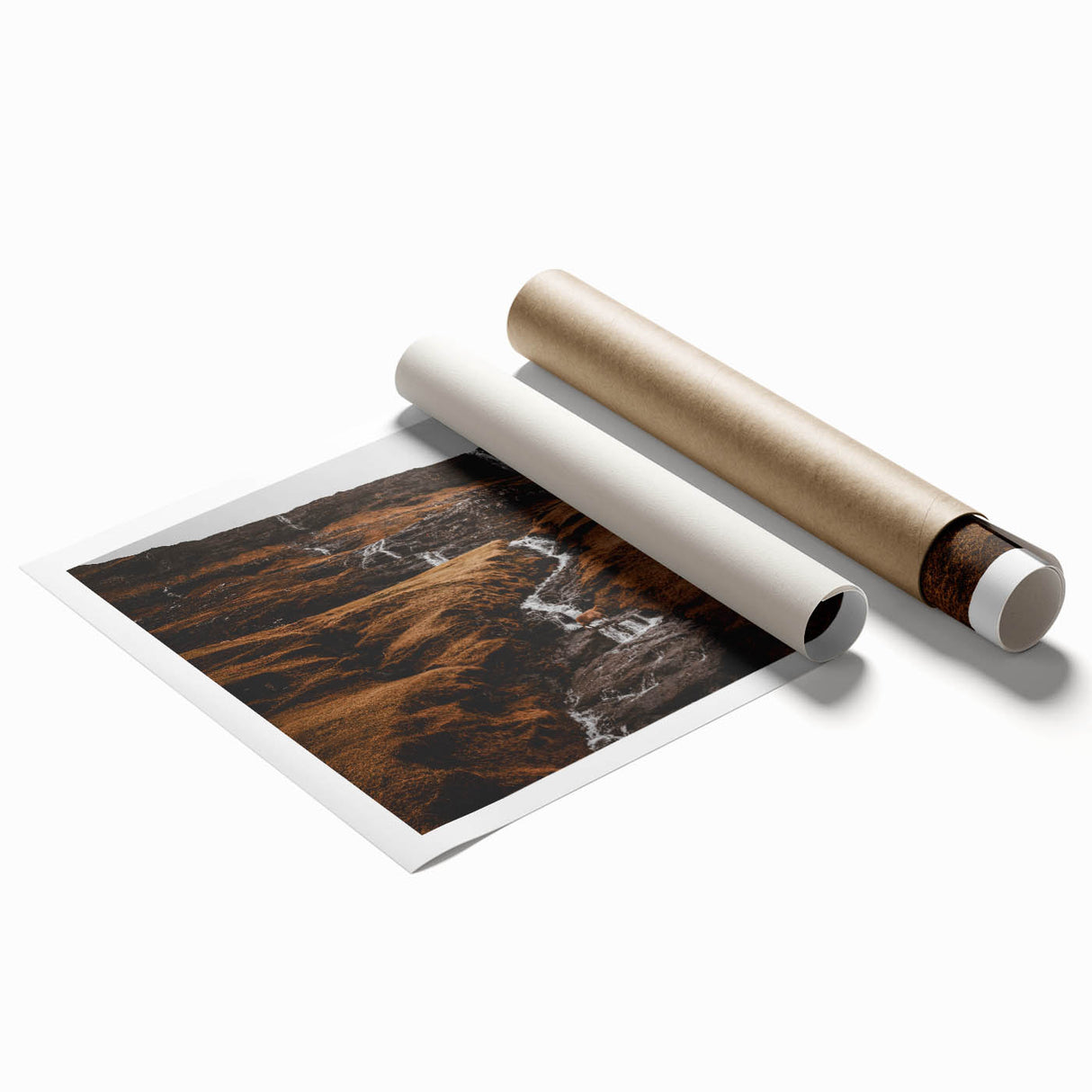 Rustic Mountain Waterfall Wall Art – Rugged Landscape with Cascading Water