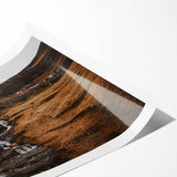 Rustic Mountain Waterfall Wall Art – Rugged Landscape with Cascading Water