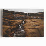 Rustic Mountain Waterfall Wall Art – Rugged Landscape with Cascading Water