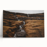 Rustic Mountain Waterfall Wall Art – Rugged Landscape with Cascading Water