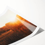 Rustic Farm Landscape Wall Art – Sunlit Hay Bales in a Golden Field