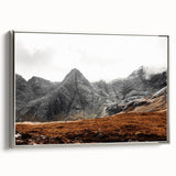 Rustic Mountain Wall Art – Dramatic Peaks and Rugged Landscape Scene