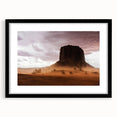 Rustic Desert Wall Art – Monument Rock in Dusty Desert Landscape Scene